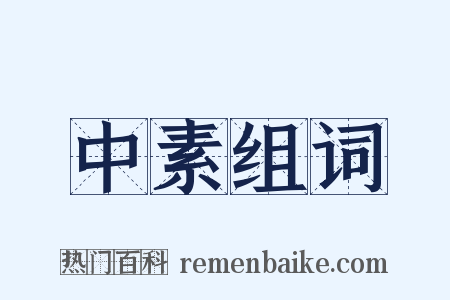 中素组词是什么意思的图片